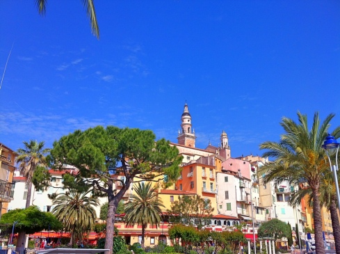 The Old Town of Menton viewed from the Bastion