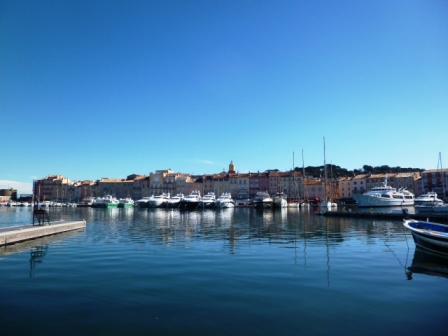 Morning view of the Old Port of Saint Tropez