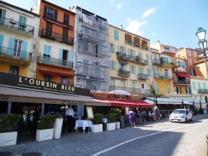 The brightly-coloured Villefranche waterfront
